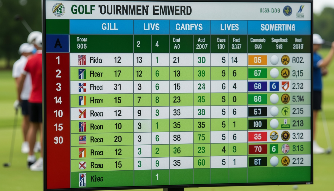pga golf tournament leaderboard