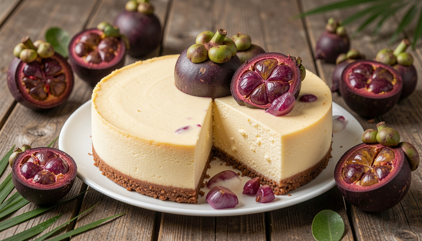 mangosteen cheesecake