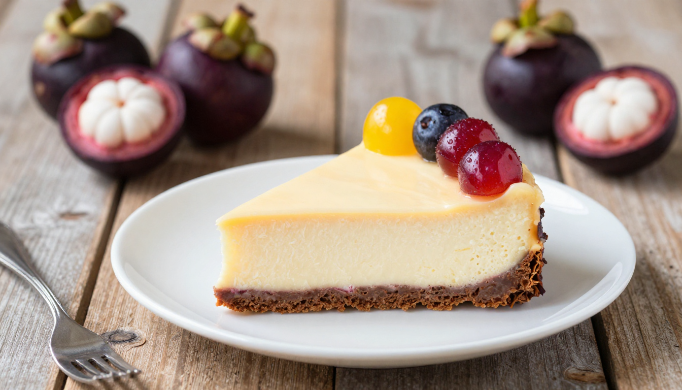 mangosteen cheesecake